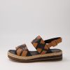 DJANGO & JULIETTE Acke Black Dark Tan Leather Espadrilles | Espadrilles