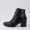 DJANGO & JULIETTE Mclain Black Patent Leather Lace Up Boots | Boots