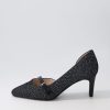 SUPERSOFT Narda2 Black White Dot Suede Patent Heels | Comfort