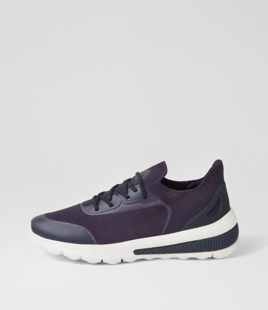 GEOX D Spherica Actif A Navy Knit Sneakers | Sneakers