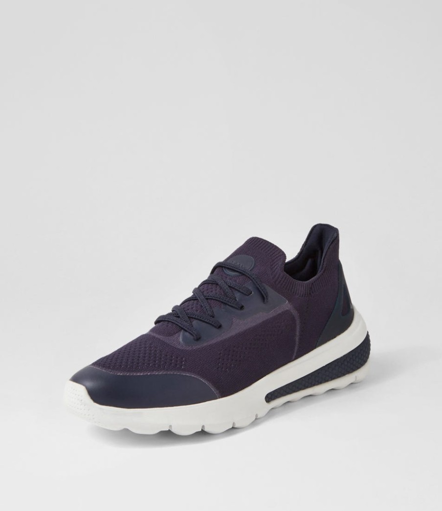 GEOX D Spherica Actif A Navy Knit Sneakers | Sneakers