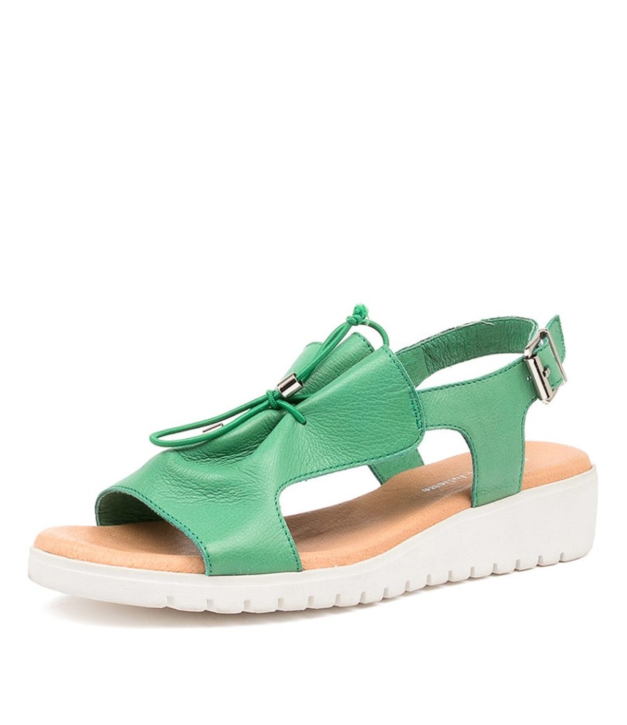 DJANGO & JULIETTE Malika Emerald Leather | Wedges