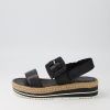 DJANGO & JULIETTE Antons Black Leather Espadrilles | Espadrilles