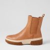 DJANGO & JULIETTE Yaella Tan Vanilla Gum Sole Leather Chelsea Boots | Boots