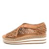 DJANGO & JULIETTE Alkiet Dk Tan Leather | Espadrilles