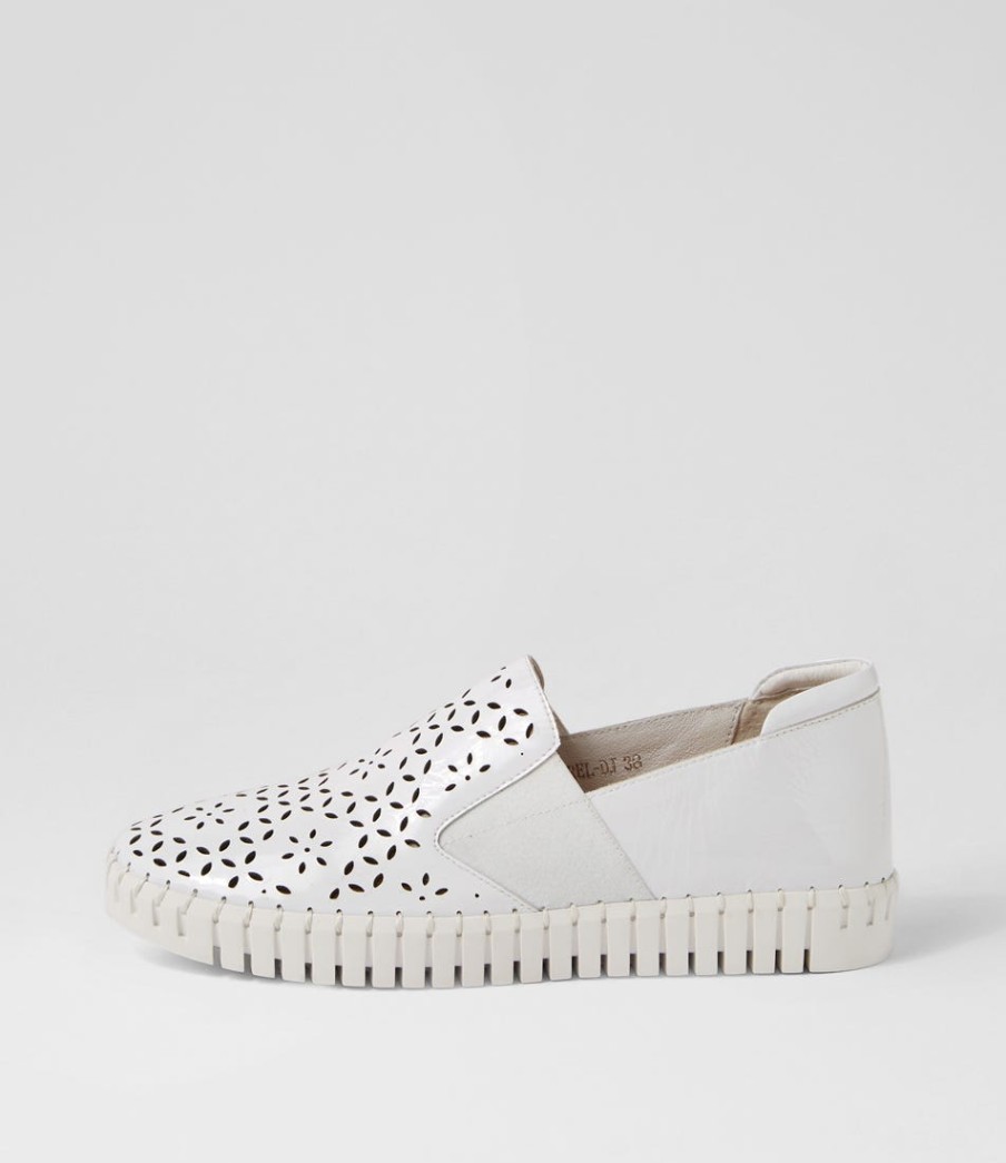 DJANGO & JULIETTE Harel White Patent Leather Sneakers | Sneakers