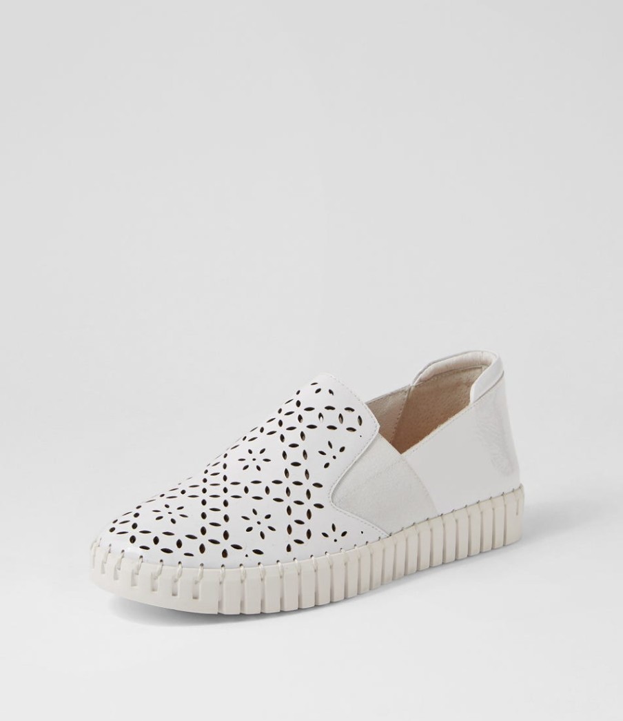 DJANGO & JULIETTE Harel White Patent Leather Sneakers | Sneakers