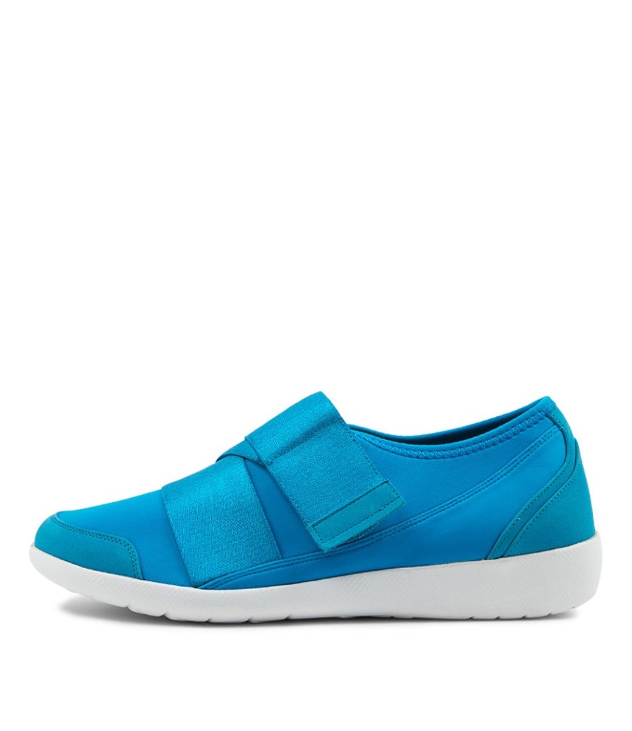 ZIERA Urban Ff Turquoise Neoprene Sneakers | Wedges