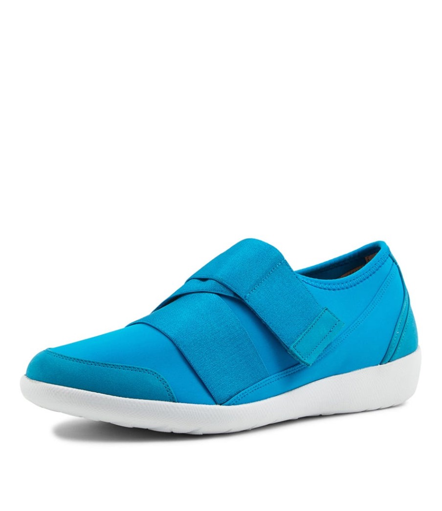 ZIERA Urban Ff Turquoise Neoprene Sneakers | Wedges