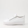 DJANGO & JULIETTE Bump White Leather Sneakers | Sneakers