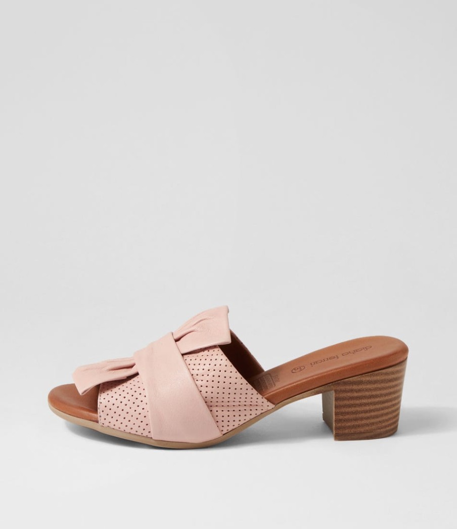 DIANA FERRARI Enom Blush Leather Sandals | Heels