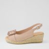 DJANGO & JULIETTE Saloso Rose Leather Buckle Sandals | Espadrilles