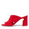 DJANGO & JULIETTE Kadmos Red Suede Mules | Heels