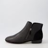 DIANA FERRARI Ronele Black Leather Suede Ankle Boots | Boots