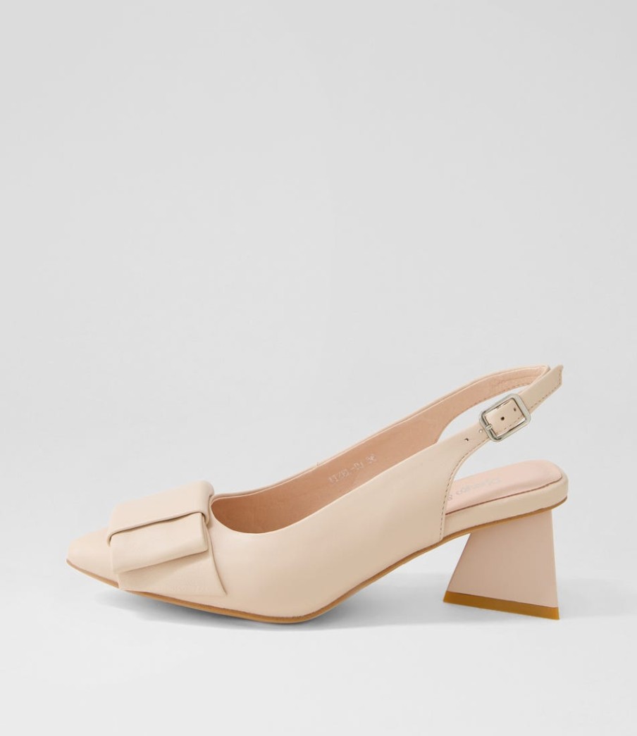 DJANGO & JULIETTE Itzel Nude Leather Heels | Heels