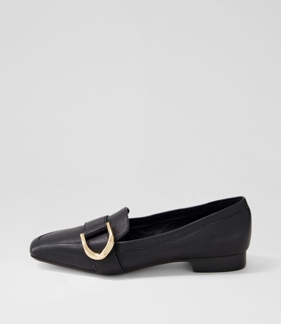 DIANA FERRARI Dorys Black Leather Loafers | Loafers