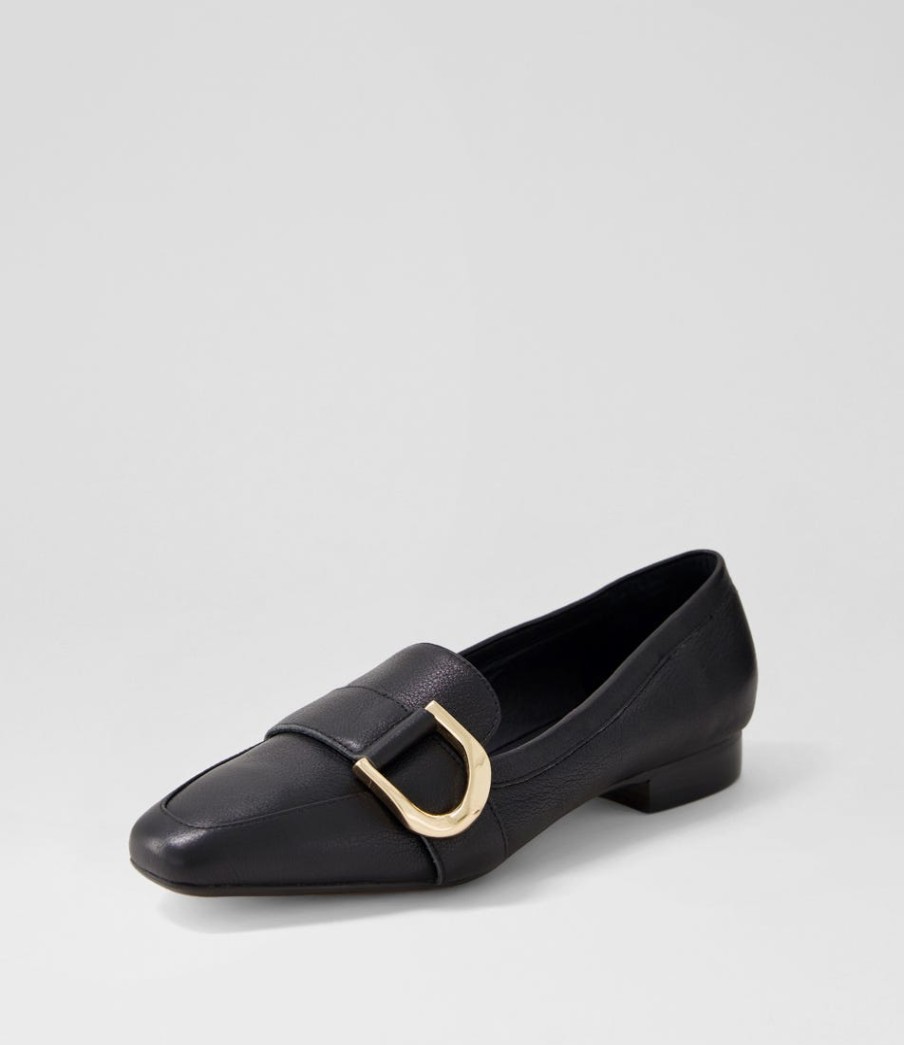 DIANA FERRARI Dorys Black Leather Loafers | Loafers