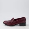 DJANGO & JULIETTE Cathi Claret Patent Croc Heels | Loafers