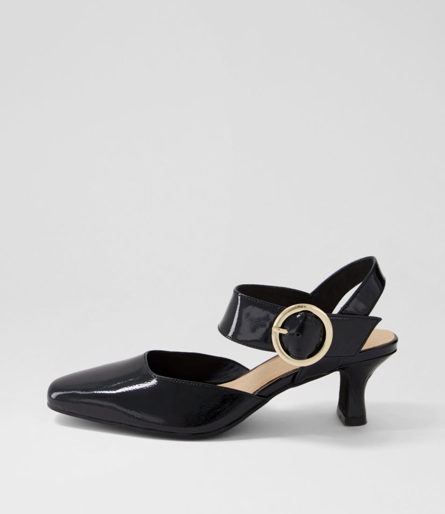 DJANGO & JULIETTE Caris Black Patent Leather Heels | Heels