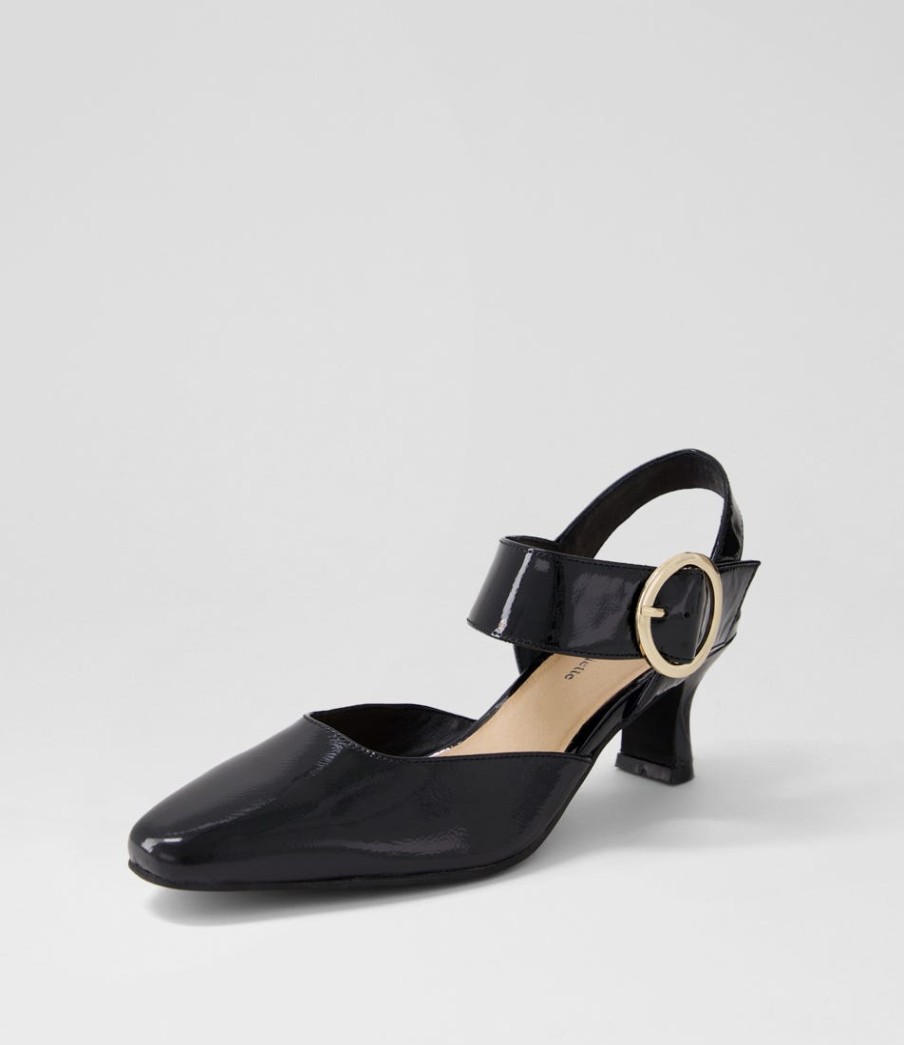 DJANGO & JULIETTE Caris Black Patent Leather Heels | Heels