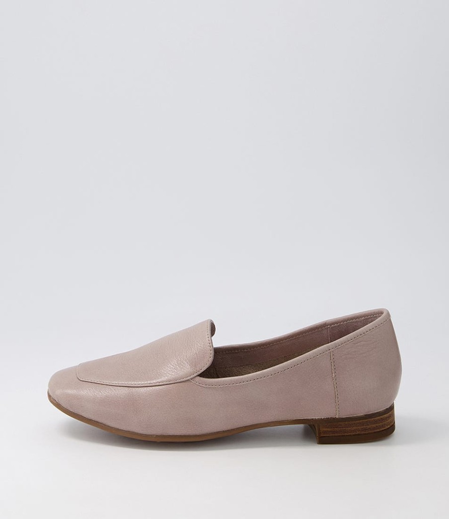 DIANA FERRARI Temimie Dk Stone Leather Flat Shoes | Loafers