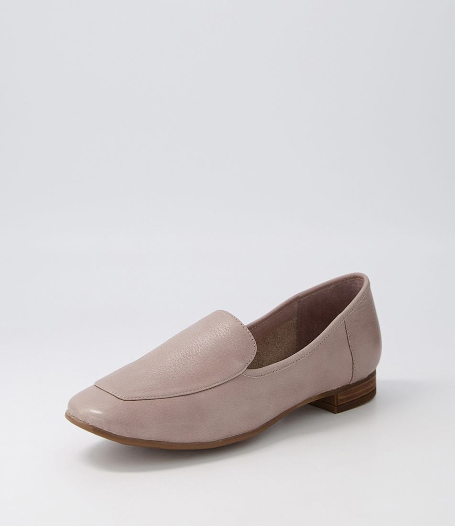 DIANA FERRARI Temimie Dk Stone Leather Flat Shoes | Loafers