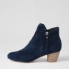 DJANGO & JULIETTE Demanse Navy Suede Ankle Boots | Boots