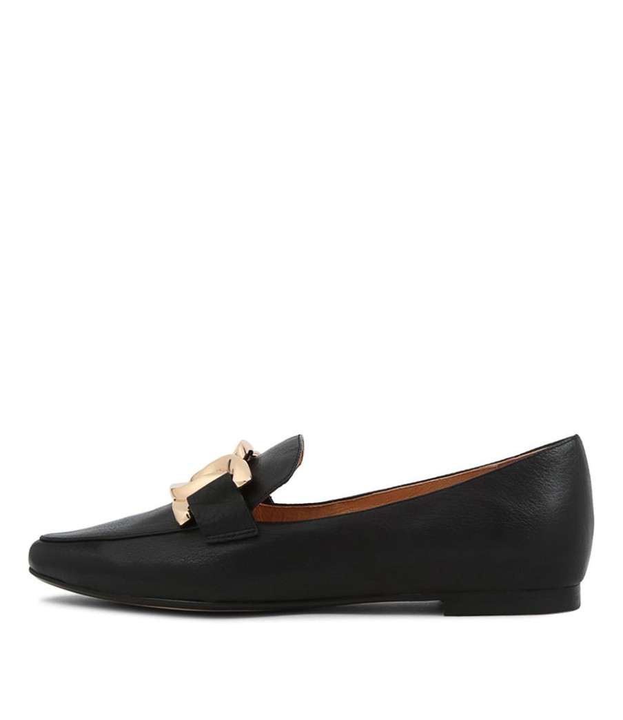 TOP END Socoro Black Leather Loafers | Loafers