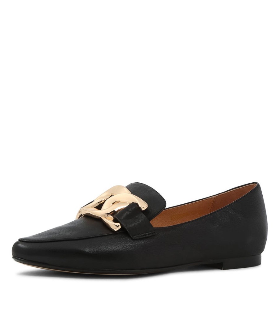 TOP END Socoro Black Leather Loafers | Loafers