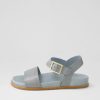 ZIERA Hammil W Denim Leather Sandals | Flats