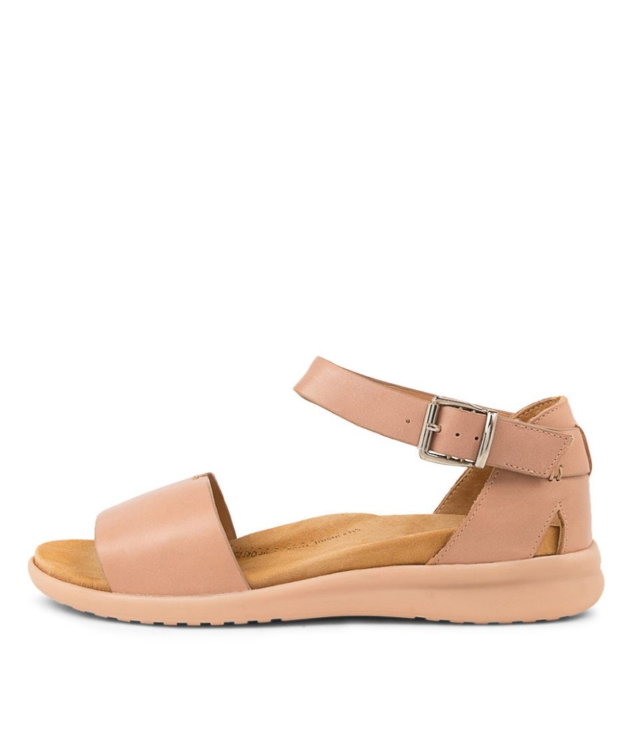 ZIERA Beverly Xw Cafe-Cafe Leat | Wedges