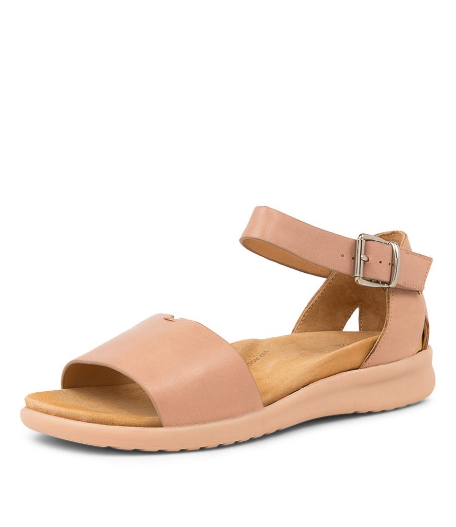 ZIERA Beverly Xw Cafe-Cafe Leat | Wedges