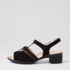 ARA Lugano 30 Schwarz Suede Sandals | Comfort