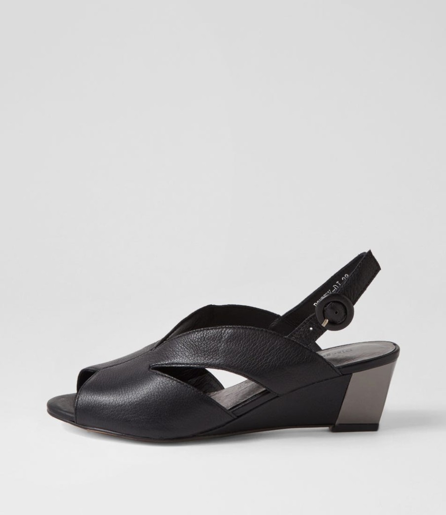 DJANGO & JULIETTE Ronney Black Leather Sandals | Sandals