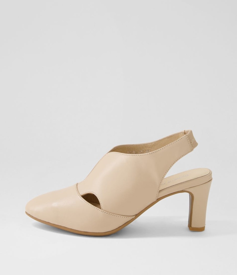 DJANGO & JULIETTE Touba Nude Leather Heels | Heels