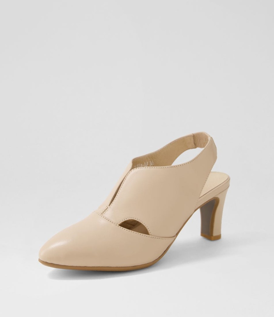 DJANGO & JULIETTE Touba Nude Leather Heels | Heels