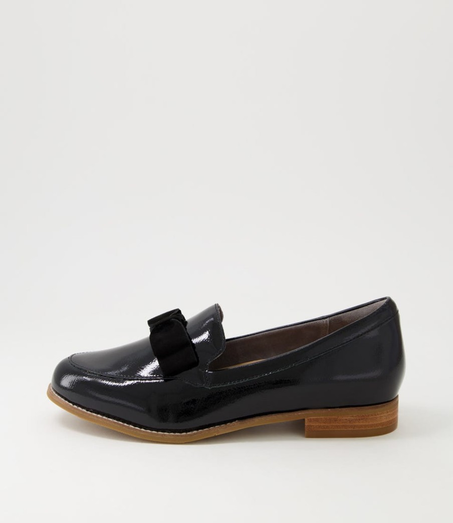 ZIERA Talise Xf Black Patent Suede Loafers | Loafers