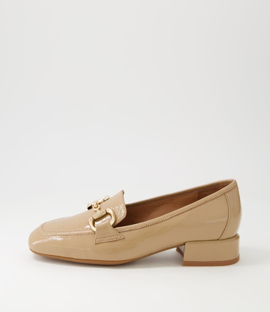 DJANGO & JULIETTE Velam Cafe Patent Leather Heels | Loafers