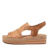 DJANGO & JULIETTE Alora Cafe-Dk Tan Leather | Espadrilles