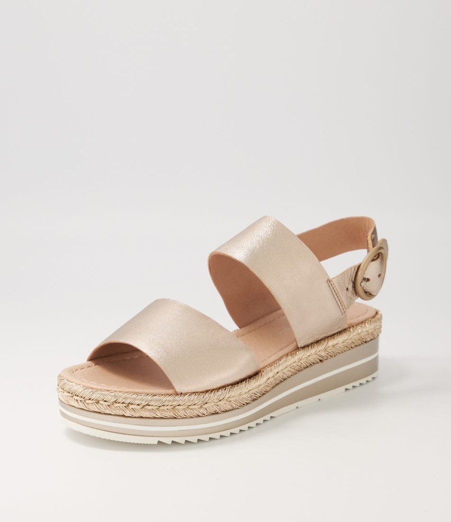 DJANGO & JULIETTE Atha Platino Leather Espadrilles | Espadrilles