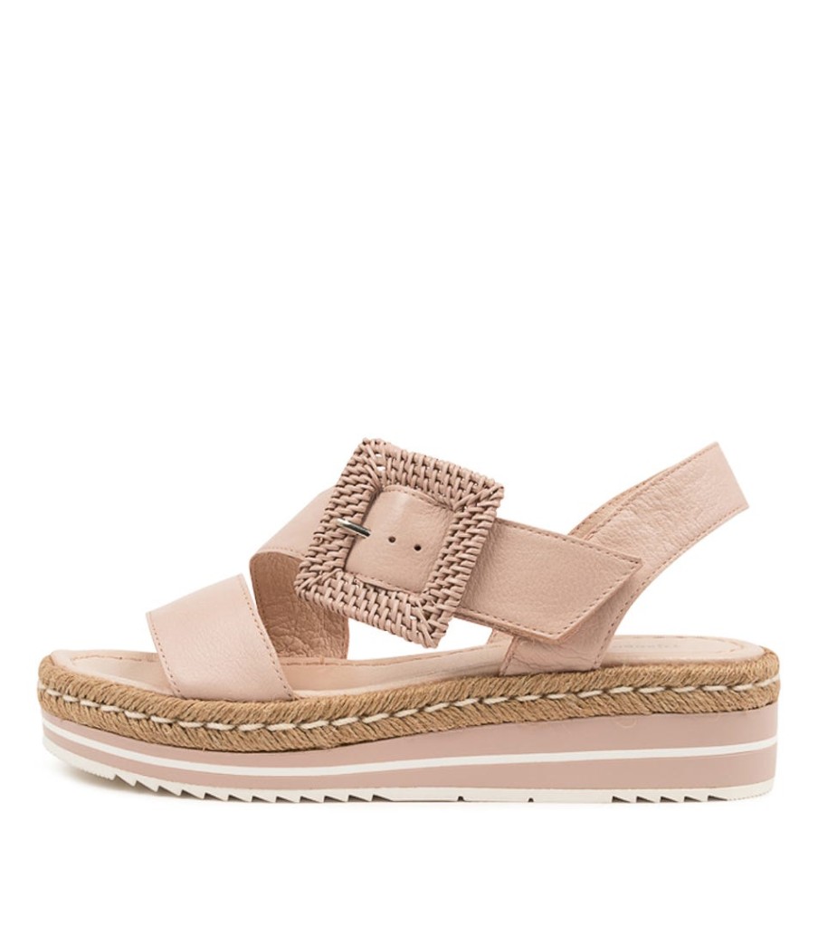 DJANGO & JULIETTE Atory Dusty Pink Leather | Espadrilles