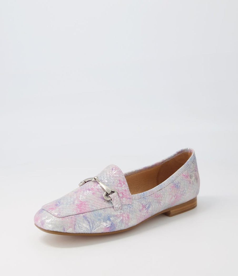 TOP END Mena Pastel Print Leather Loafers | Loafers