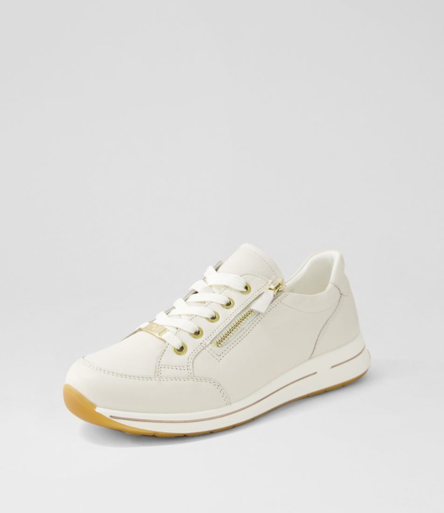 ARA Osaka 1 Cream Leather Sneakers | Comfort