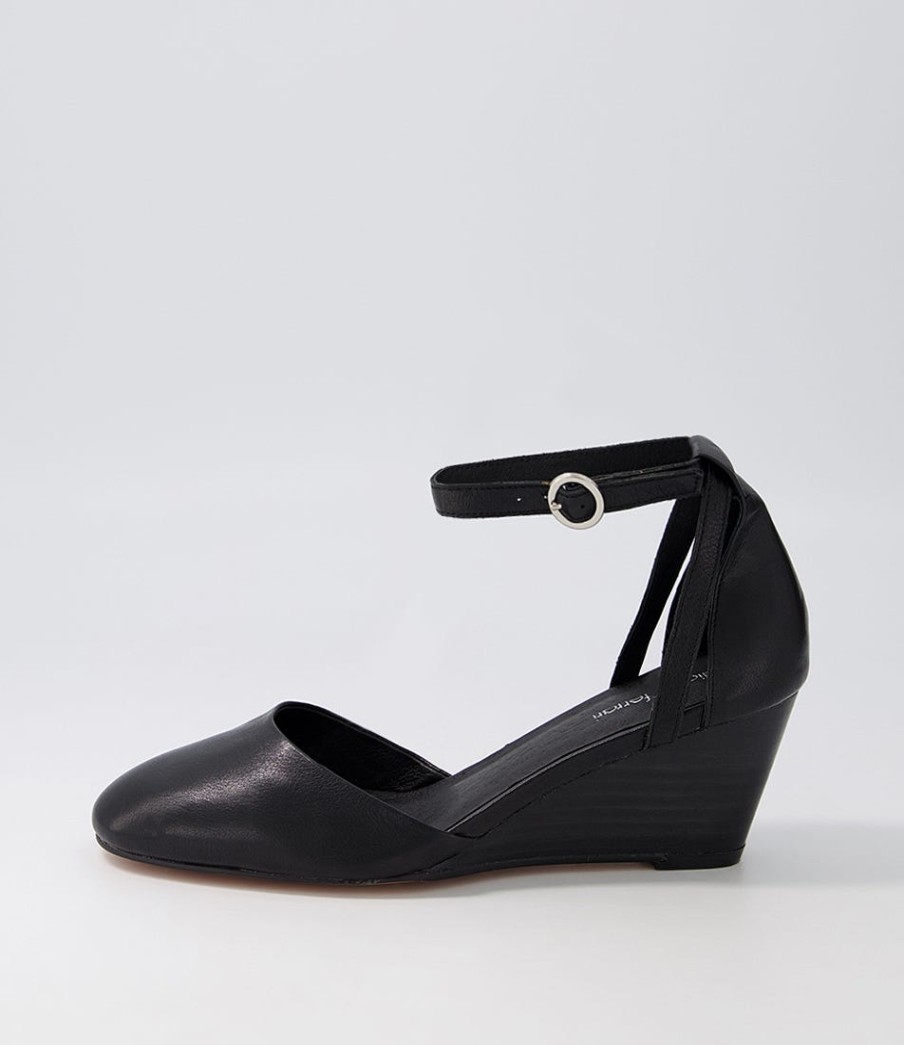 DIANA FERRARI Lorelei Black Leather Heels | Heels