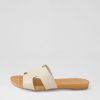 DJANGO & JULIETTE Jamel Almond Leather Slides | Flats