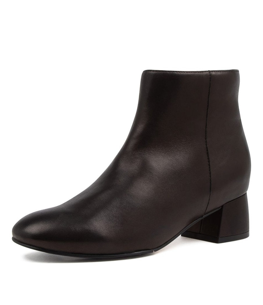 ZIERA Ziggys W Black Leather Ankle Boots | Boots