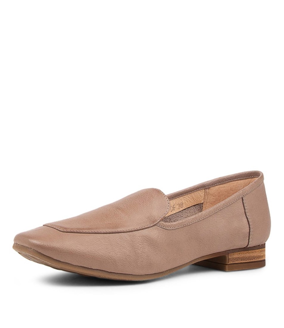 DIANA FERRARI Temimie Dark Taupe Leather Loafers | Loafers