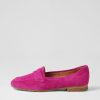 TOP END Melinato Fuchsia Suede Loafers | Loafers