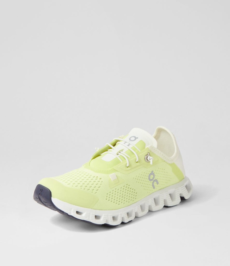 ON Cloud 5 Coast W Hay Ivory Knit Sneakers | Sneakers