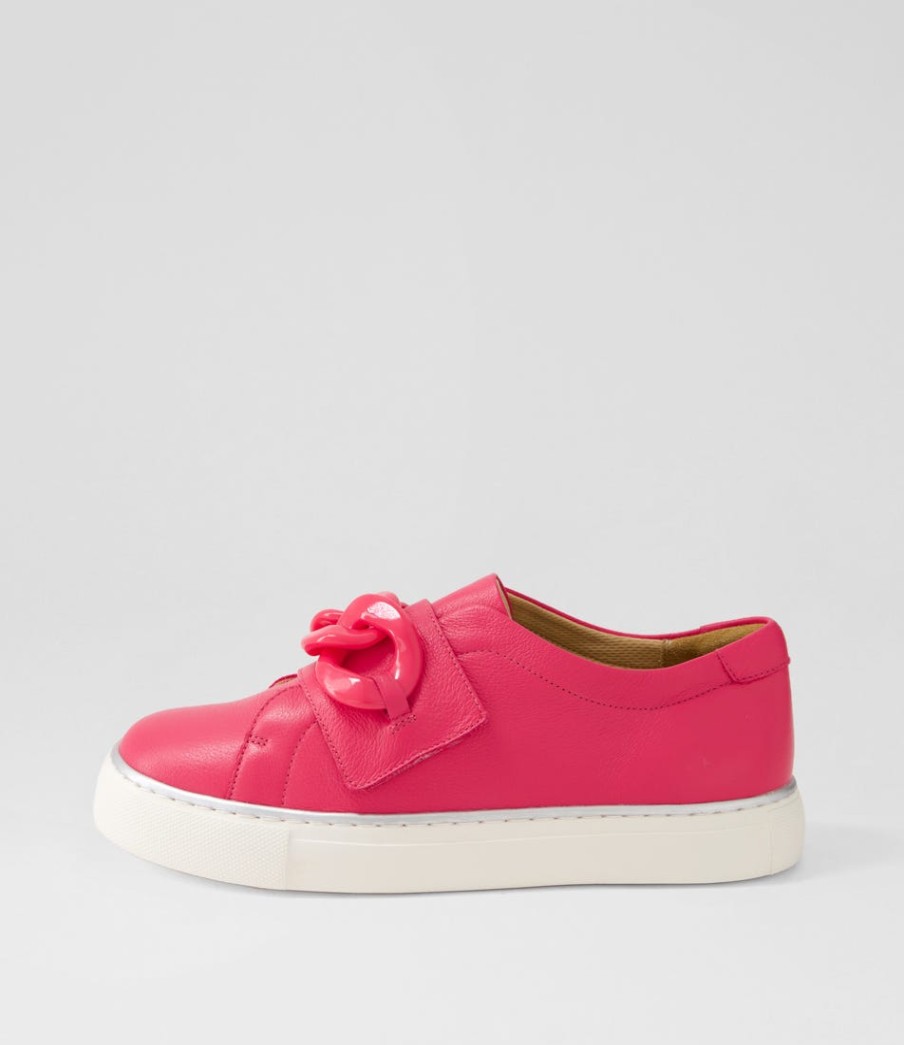 ZIERA Peeko Xf Bright Pink Leather Sneakers | Sneakers